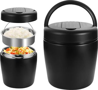 OEM Recipiente T&eacute;rmico Para Alimentos, 1500 Ml, Caja T&eacute;rmica Para Alimentos, Recipiente T&eacute;rmico Para Comida Caliente Con Cuchara, Termo De Acero Inoxidabl
