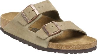 Birkenstock Arizona Sandal in Taupe Leather Men Two-Strap