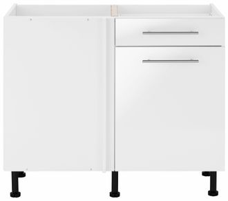 Wiho Küchen Eckunterschrank »Ela« mit Metallgriffen