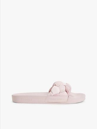 Tommy Hilfiger Embossed Braided Strap Slides