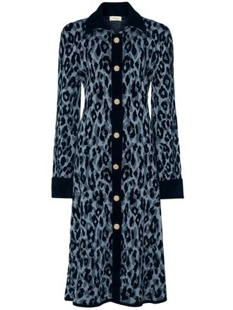 Temperley London Adonis coat - women - Viscose/Wool/Nylon - S - Blue