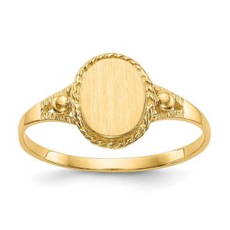 Diamond2Deal 14k Yellow Gold Fancy Signet Ring