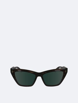 Calvin Klein Womens Acetate Butterfly Sunglasses - Brown