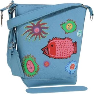 Louis Vuitton Tweedehands Canvas Louis Vuitton tassen - Dames - Vintage Tas - Blauw - ONE Size - Vintage