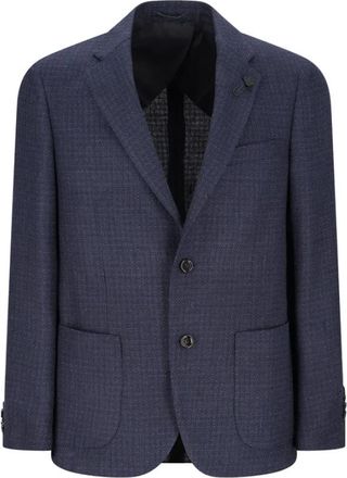 Lardini Iconische Drop Jas voor Mannen - Heren - Blazers - Blauw - XL - Jassen