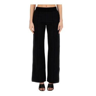 Off-white Wide Trousers, female, Black, Size: S Logoband Track Pant