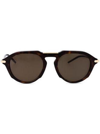 Givenchy Occhiali da sole geometrici - Marrone