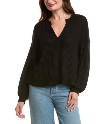 Project Social T Vinessa Notch Neck Brushed Thermal Top