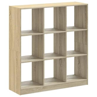 Berkfield Home Bookcase Sonoma Oak 102x32x108 cm Engineered Wood in Light Tan | Size: 102 x 32 x 108 cm