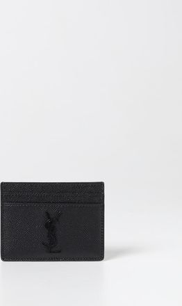 Saint Laurent Portacarte di credito Saint Laurent in pelle grain de poudre