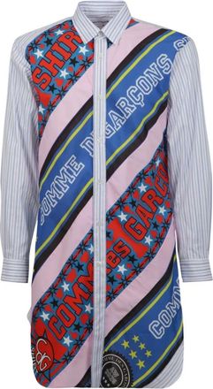 Comme Des Gar&ccedil;ons Overhemden, Heren, Veelkleurig, M, Long Football Scarf Shirt