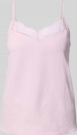 Pieces Relaxed Fit Blusentop mit Spitzenbesatz Modell TIFFANY in Altrosa, Gr&ouml;&szlig;e XL