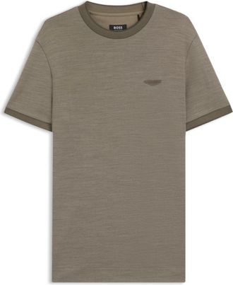 BOSS x ASTON MARTIN T-shirt in wool-cotton jacquard