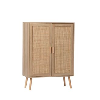 Klast Vitrina doble efecto madera natural 80x110 cm