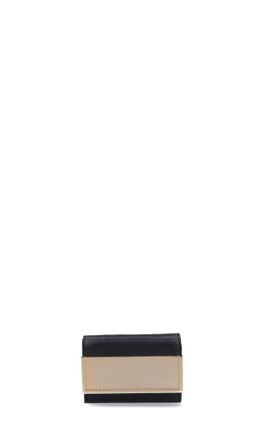 sacai Rectangular Black Wallet With Gold-Tone Accent