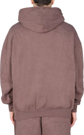 Mouty Embroidered Logo Hooded Sweatshirt - Brown