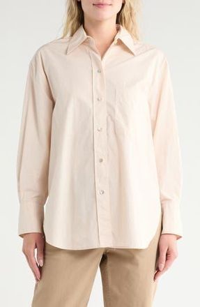Vince Oversize Oxford Shirt in Sand Glow at Nordstrom Rack, Size X-Small
