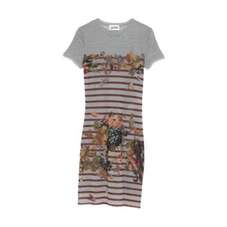 Jean Paul Gaultier Mesh Printed Marini&egrave;re Grape Korte Jurk - Dames - Jurken - Veelkleurig - Maat: L Zijde