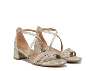 Naturalizer June Ankle Straps Womens Sandals Cremosa Taupe Leather : 7.5 W (C)