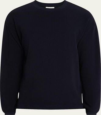 Frame Denim Mens Cotton Waffle Textured Long-Sleeve T-Shirt