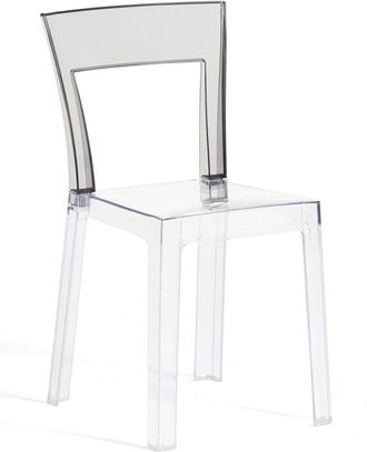 Siediti Fuori e Dentro Conjunto de 2 sillas en policarbonato transparente/ahumado