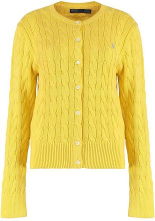 Polo Ralph Lauren Cardigan With Cable Knit In Cotton