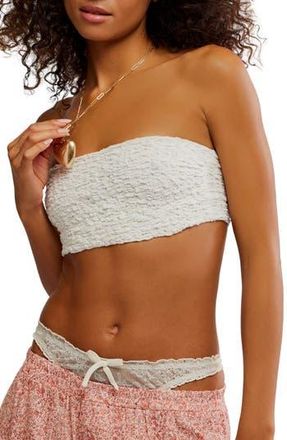 Free People Bea Smocked Bandeau Bra in Clean Ivory at Nordstrom Rack, Size Medium