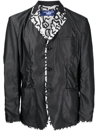 Junya Watanabe Blazer con dettagli a contrasto - Nero