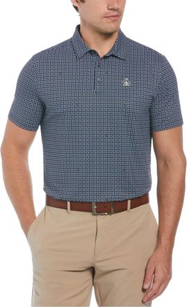 Original Penguin Geometrisch golfpoloshirt voor heren (Kaviaar)
