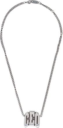 Balenciaga Collana con placca CEO - Argento