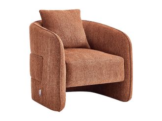Vente-Unique Poltrona In Tessuto Melange Terracotta Lanito