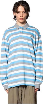 ERL Gestreept Long Sleeve Polo Knit - Heren - Polos - Veelkleurig - XL - Leer - Tops