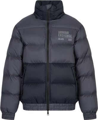 A|X Armani Exchange Down Jacket - Heren - Gewatteerde jassen - Blauw - XS - Katoen - Jassen