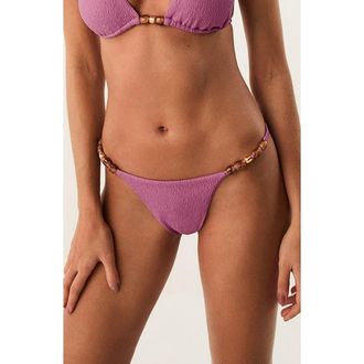 Vix Kiana Beaded Bikini Bottoms in Pink at Nordstrom, Size X-Small