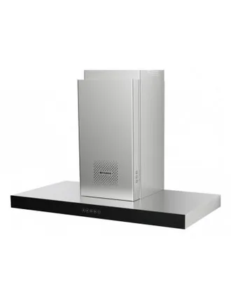 Faber Cappa Aspirante A Parete Faber Air Hub Stilo Glass Comfort 90 Cm Classe A+ Inox E Vetro Nero