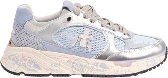 Premiata Mased Light Blue Mesh Sneakers