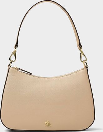 Lauren Ralph Lauren Womens Danni gold logo leather crossbody bag