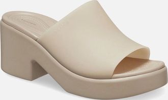 Crocs Womens Brooklyn Slide Heel Womens Sandals - Tan - Size: 5