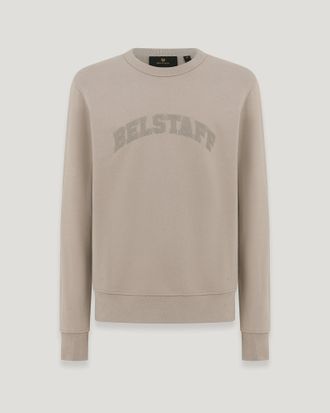 Belstaff Belstaff Sudadera Training para hombre Vell&oacute;n de algod&oacute;n Piedra p&oacute;mez XL