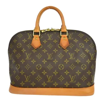 Louis Vuitton Alma Handbag Monogram Canvas Brown Canvas Handbag (Pre-Owned)