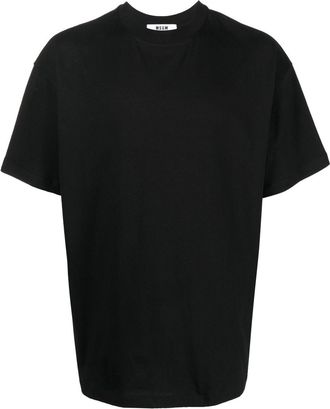 Msgm logo-print T-shirt - men - Cotton - S - Black