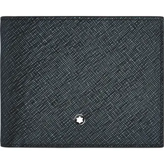 Montblanc Sartorial Leather Bifold Wallet in Tweed Blue at Nordstrom