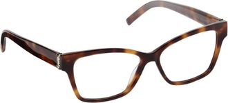 Saint Laurent Accessoires, Dames, Bruin, ONE Size, Beige Brillen Tortoise Monturen