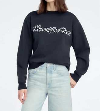 Favorite Daughter The Mom Of The Year Varsity Sweatshirt In Navy