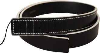 Costume National Premium Leren Logo Riem - Dames - Riemen - Zwart - ONE Size - Leer - Accessoires