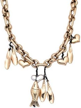 Eye Candy Los Angeles Ava Charm Necklace in Gold at Nordstrom Rack