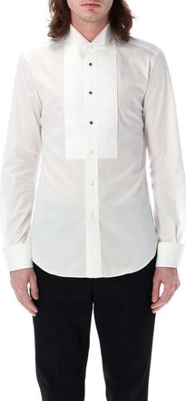 Junya Watanabe White Pleated Shirt