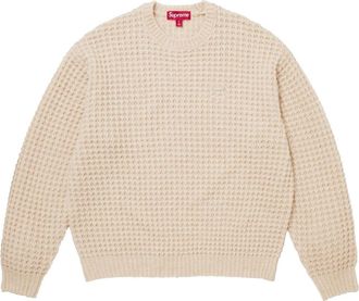 SUPREME Small Box Waffle Sweater Natural FW25SK21-NATURAL