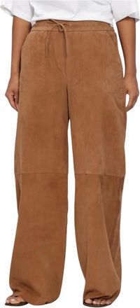 Arma Broeken, Dames, Bruin, XS, Leer, Nadia Suede Broeken