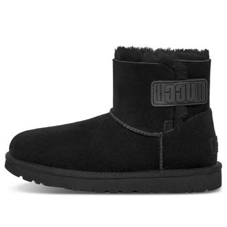 UGG (WMNS) UGG Mini Bailey Logo Strap Boot Black 1123621-BLK